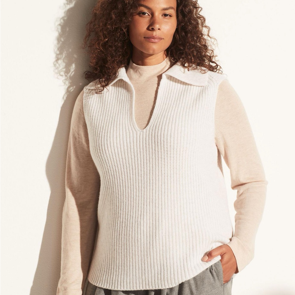 Vince V-Neck Wool & Cashmere Vest